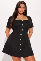 Alora Tweed Mini Dress(Black,XS)