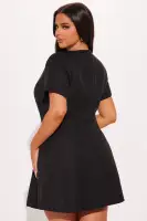 Alora Tweed Mini Dress(Black,XS)
