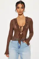 Brooklyn Long Sleeve Ruffle Top