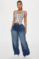 Call Me Later  Bow Tank Top(Heather Grey,XS)