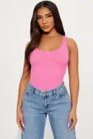 Chantel Double Lined Bodysuit(Pink,S)