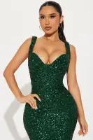 Alora Sequin Maxi Dress(Hunter,XS)