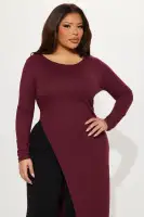 Causal Statement Ribbed Top(Wine,XS)