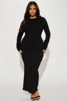 Always Dramatic Maxi Dress(Black,XS)