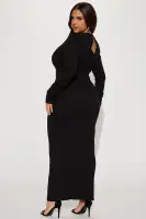 Always Dramatic Maxi Dress(Black,XS)