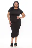 Allie Midi Dress(Black,XS)