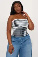 Boat Day Tube Top(Navy/combo,XS)
