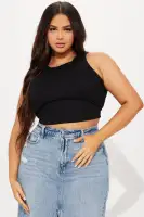 Cara Ribbed Tank(Black,S)