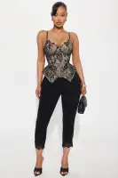 Bella Lace Corset Top(Black,XS)