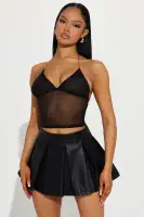 Butterfly Kisses Mesh Top(Black,XS)