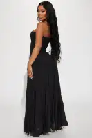Almafi Coast Maxi Dress(Black,XS)