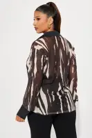 Bold Moves Mesh Shirt(Black/combo,XS)