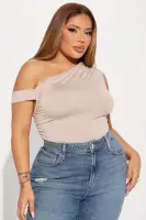 Bianca One Shoulder Top(Taupe,XS)