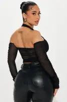 Charlette Mesh Top(Black,XS)