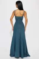 Allie Denim Maxi Dress(MEDIUM Wash,XS)