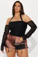 Charlette Mesh Top(Black,XS)