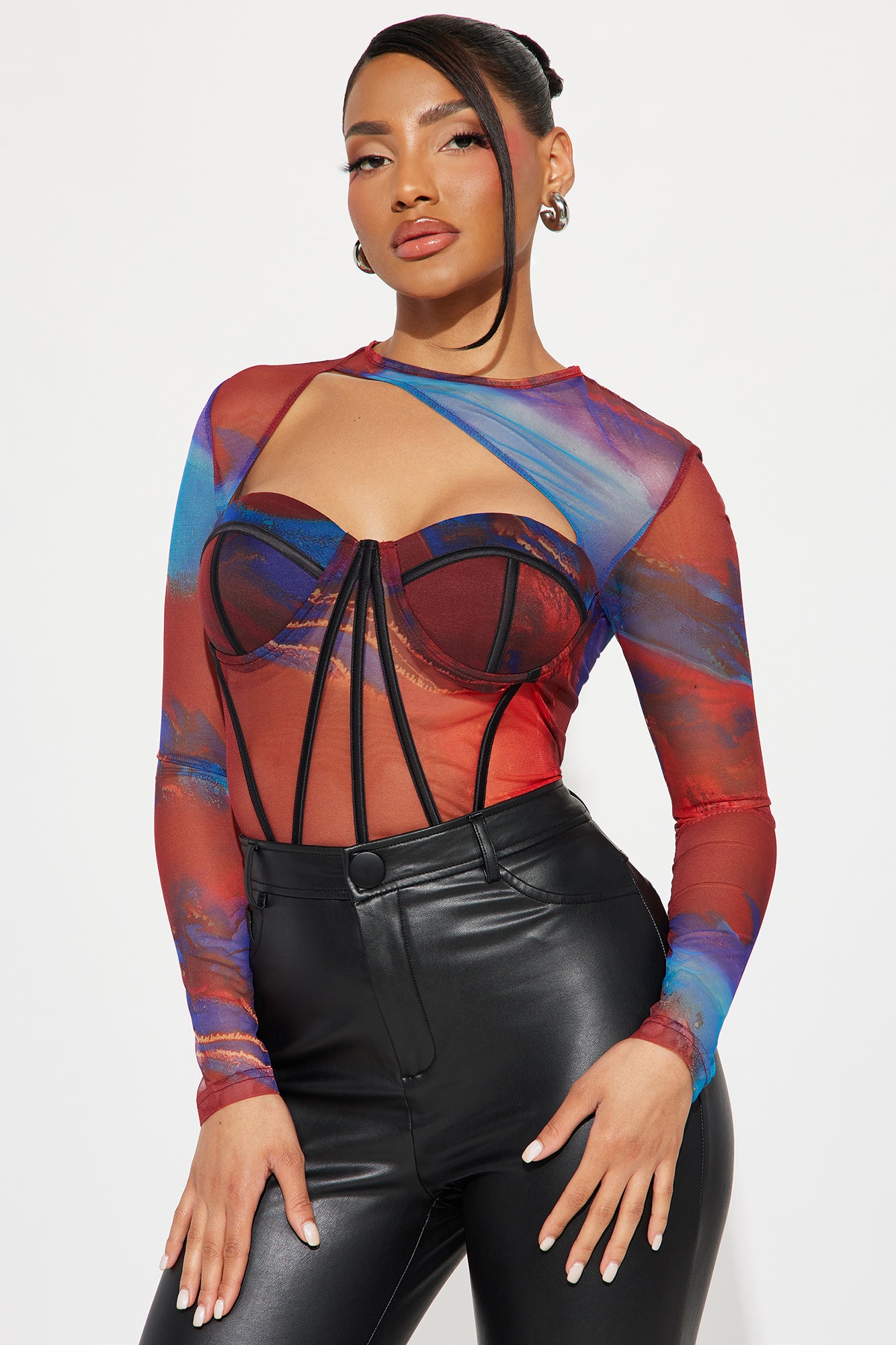 A Crazy Love Mesh Corset Top