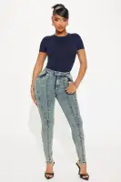Camilla Classic Fit Crew Neck Tee(Navy,XS)