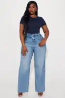 Camilla Classic Fit Crew Neck Tee(Navy,XS)