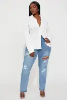 Catalina Island Button Up Top(White,XS)
