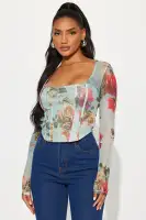 Charlotte Mesh Corset Top