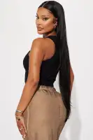Cara Ribbed Tank(Black,S)
