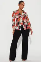 Can't Replace Me Mesh Button Down Shirt(Orange/combo,XS)