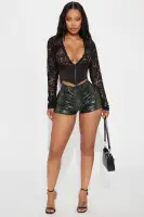 Cassie Lace Top(Black,XS)