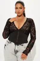 Cassie Lace Top(Black,XS)