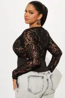 Cassie Lace Top(Black,XS)