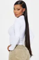 Camila Collared Ribbed Top(White,XS)