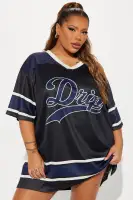 All This Drip Jersey Mini Dress(Black/combo,XS)