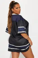 All This Drip Jersey Mini Dress(Black/combo,XS)