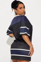 All This Drip Jersey Mini Dress(Black/combo,XS)