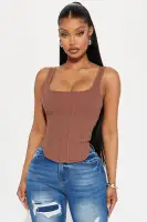 Bella 2 Piece Top(Brown,S)