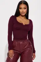 Bambi Ribbed Long Sleeve Top