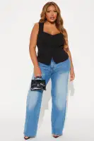 Camilla Button Front Vest Top(Black,XS)