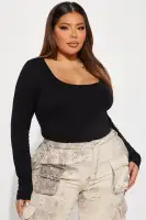 Bailey Long Sleeve Bodysuit(Black,S)