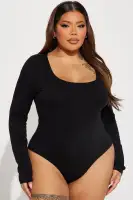 Bailey Long Sleeve Bodysuit(Black,S)