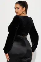 Bad Romance Velvet Top(Black,XS)