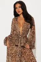 Allison Leopard Maxi Dress(Leopard,XS)