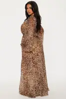 Allison Leopard Maxi Dress(Leopard,XS)