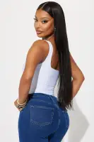 Back To Basic Double Lined Bodysuit(White,S)