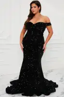 Alora Sequin Maxi Gown(Black,XS)