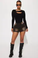 Brandy Cut Out Top(Black,S)