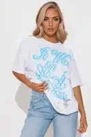 Biggie Oversized Graphic Tee(Off White/combo,XS)