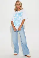 Biggie Oversized Graphic Tee(Off White/combo,XS)
