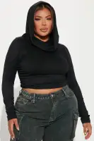 Can't Talk Right Now Hooded Top(Black,XS)