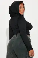 Can't Talk Right Now Hooded Top(Black,XS)
