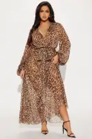 Allison Leopard Maxi Dress(Leopard,XS)